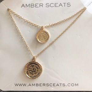 Amber Sceats Double Coin Necklace 